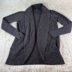 Barefoot Dreams CozyChic Lite Shawl Collar Cardigan Sweater Gray Women's Medium